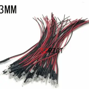 3mm LED prewired pack of 10