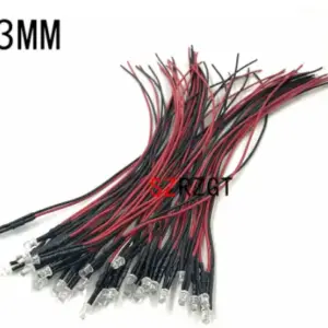 3mm LED prewired pack of 10